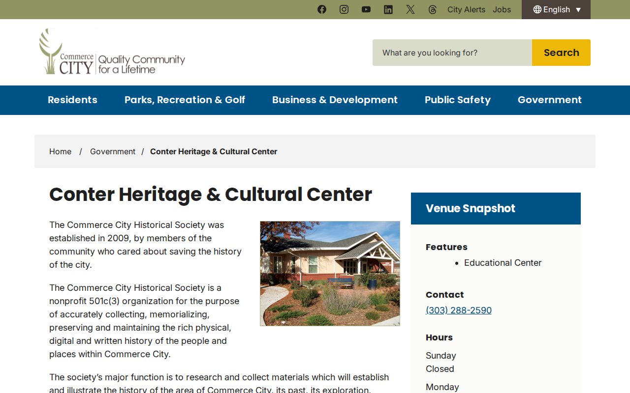 Commerce City city directory research at the Conter Heritage Center
