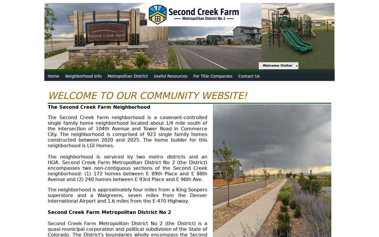 Commerce City neighbors Second Creek Farm community site