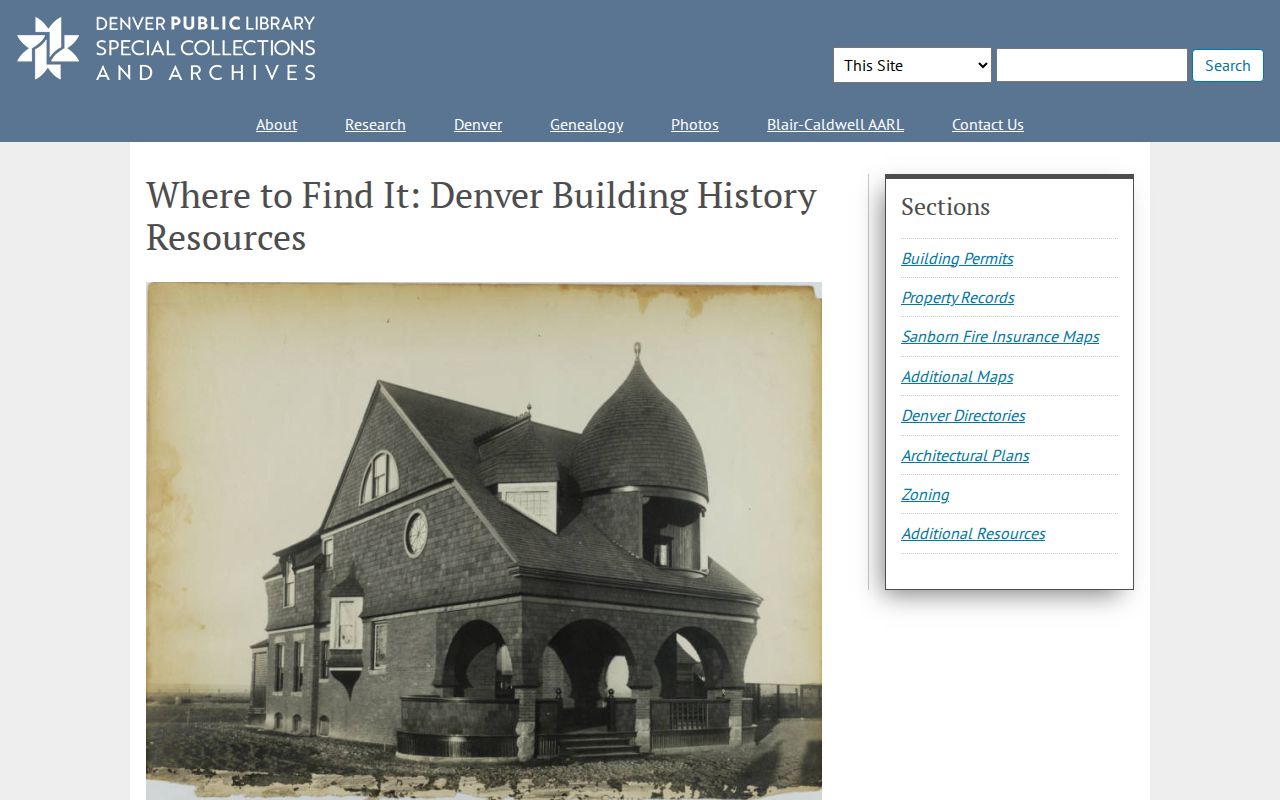 Commerce City previous residents research with DPL house-history resources